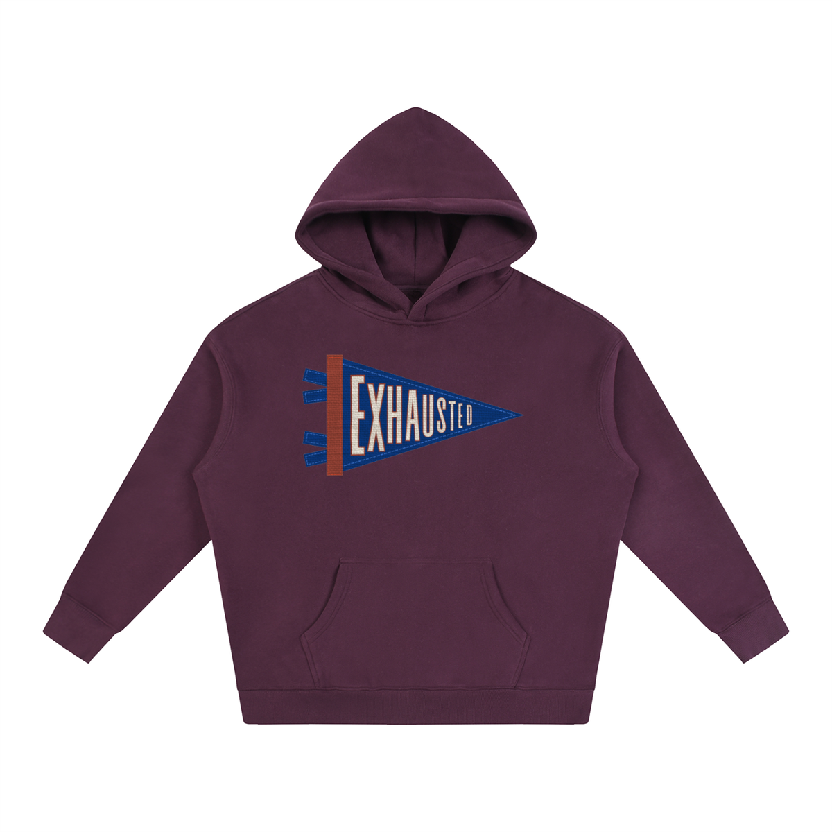Exhausted Oversize Fleeced Hoodie