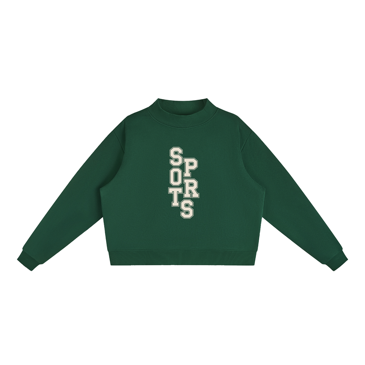 SPORTS Mock-Neck Crew Sweatshirt