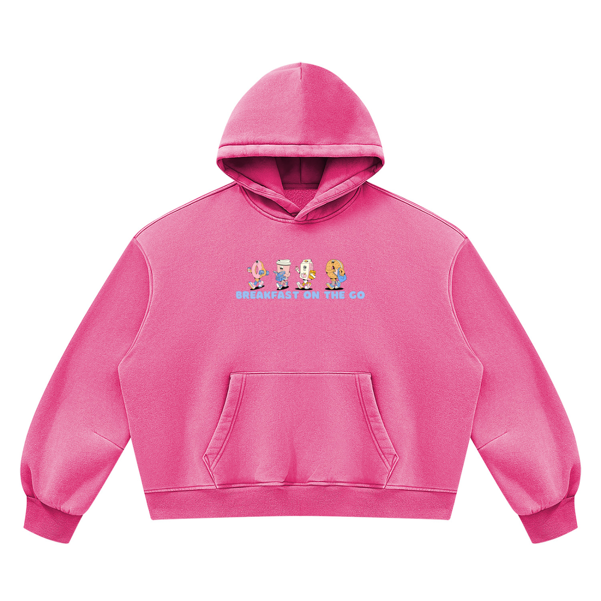 Breakfast On The Go Vintage Wash Boxy Fleece Hoodie