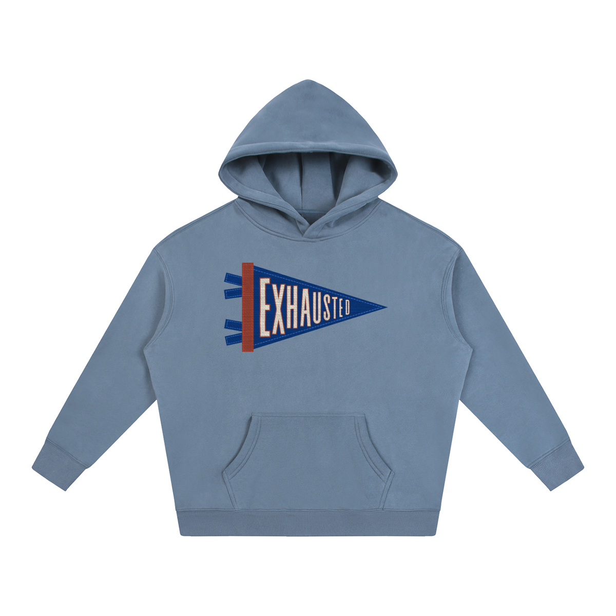 Exhausted Oversize Fleeced Hoodie