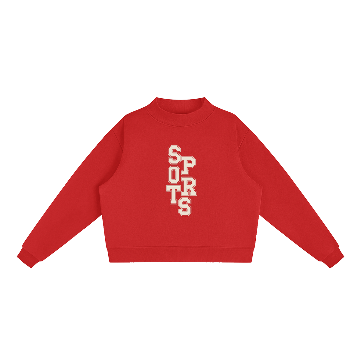 SPORTS Mock-Neck Crew Sweatshirt