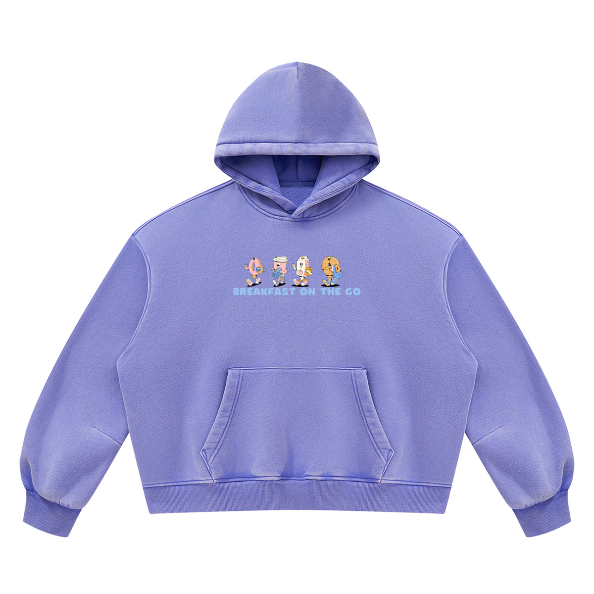 Breakfast On The Go Vintage Wash Boxy Fleece Hoodie