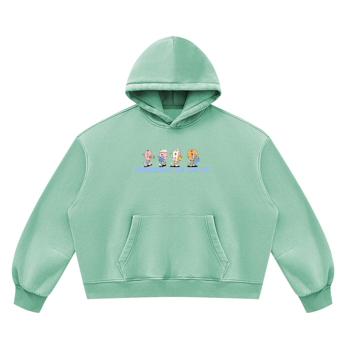 Breakfast On The Go Vintage Wash Boxy Fleece Hoodie