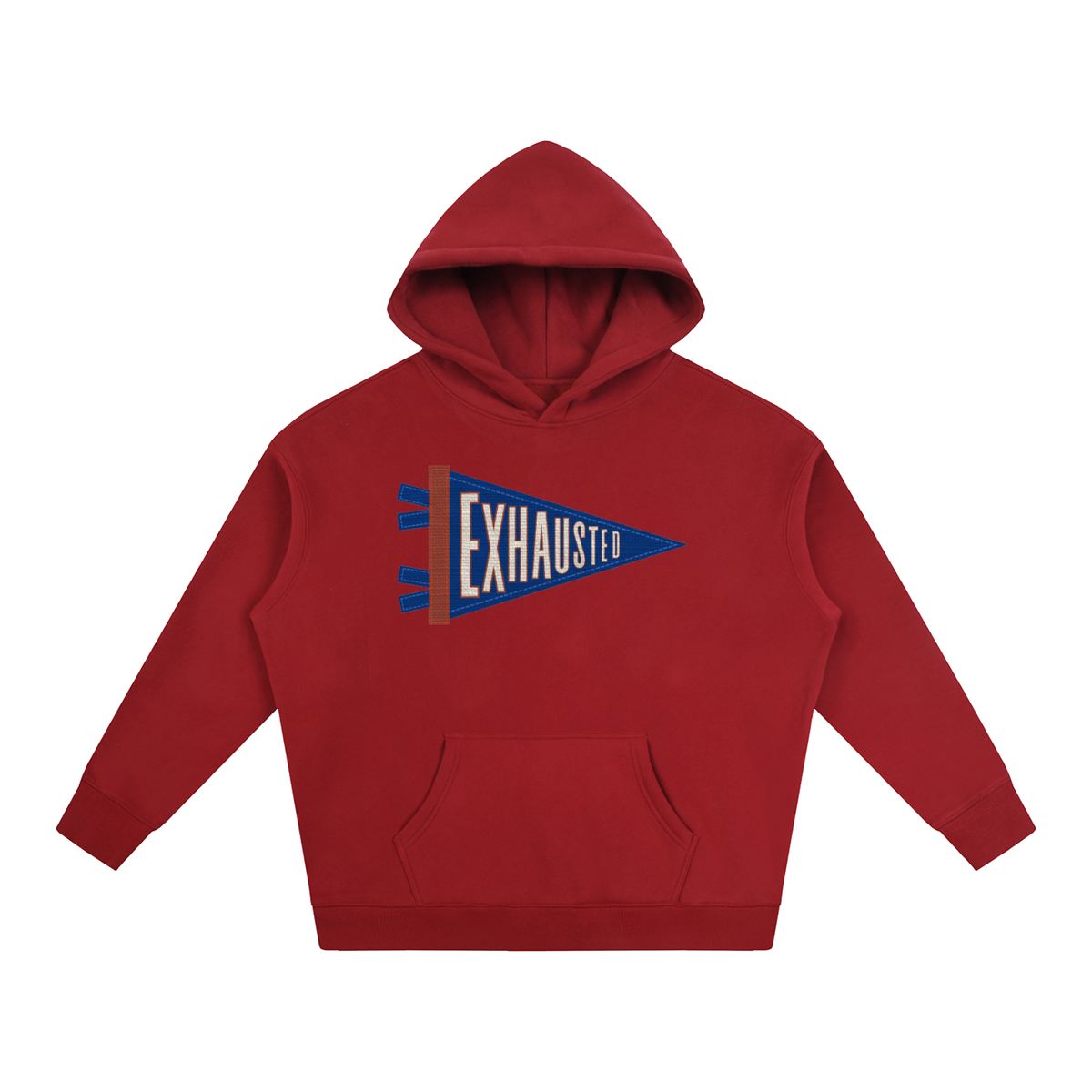 Exhausted Oversize Fleeced Hoodie