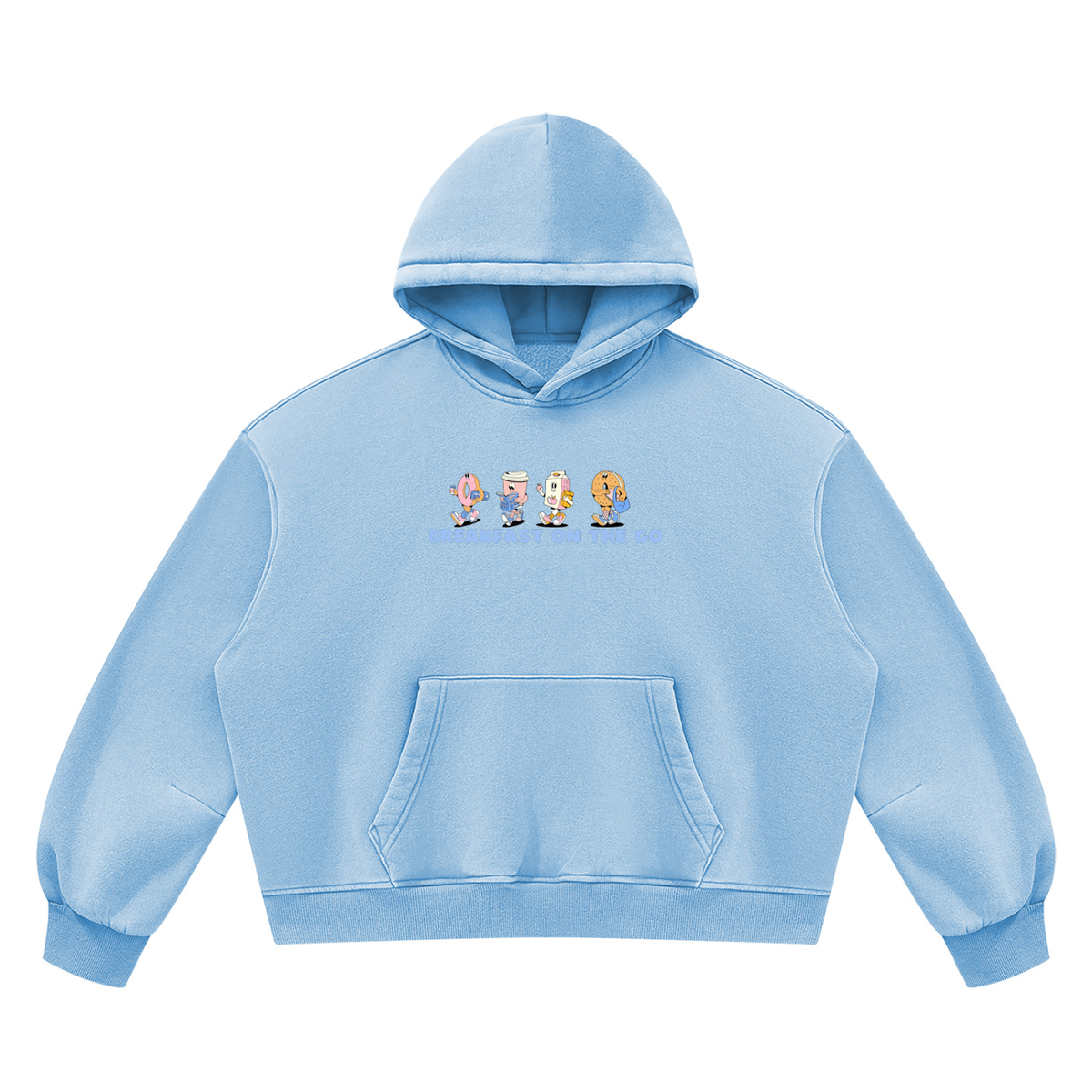 Breakfast On The Go Vintage Wash Boxy Fleece Hoodie